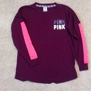 PINK maroon sweatshirt size XS